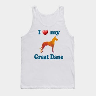 I Love My Great Dane Tank Top